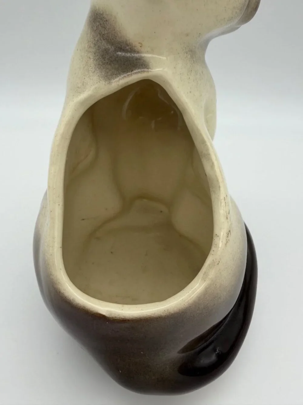 Vintage Siamese Cat Planter Blue Eyes MCM Ceramic Pottery 6 Inch US Royal Copley